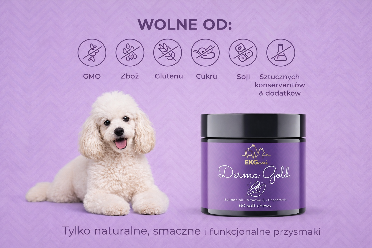 Derma Gold suplement na zdrową skórę i lśniącą sierść psa
